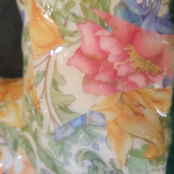 Vintage chintz cottagecore floral print decoupage cat figurine - Picture 7 of 9